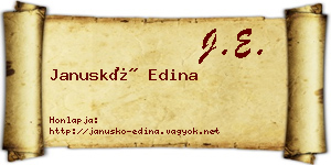 Januskó Edina névjegykártya